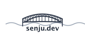 Senju.dev - 千住大橋をモチーフとしたロゴ